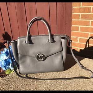 Michael Kors large grey crossbody handbag